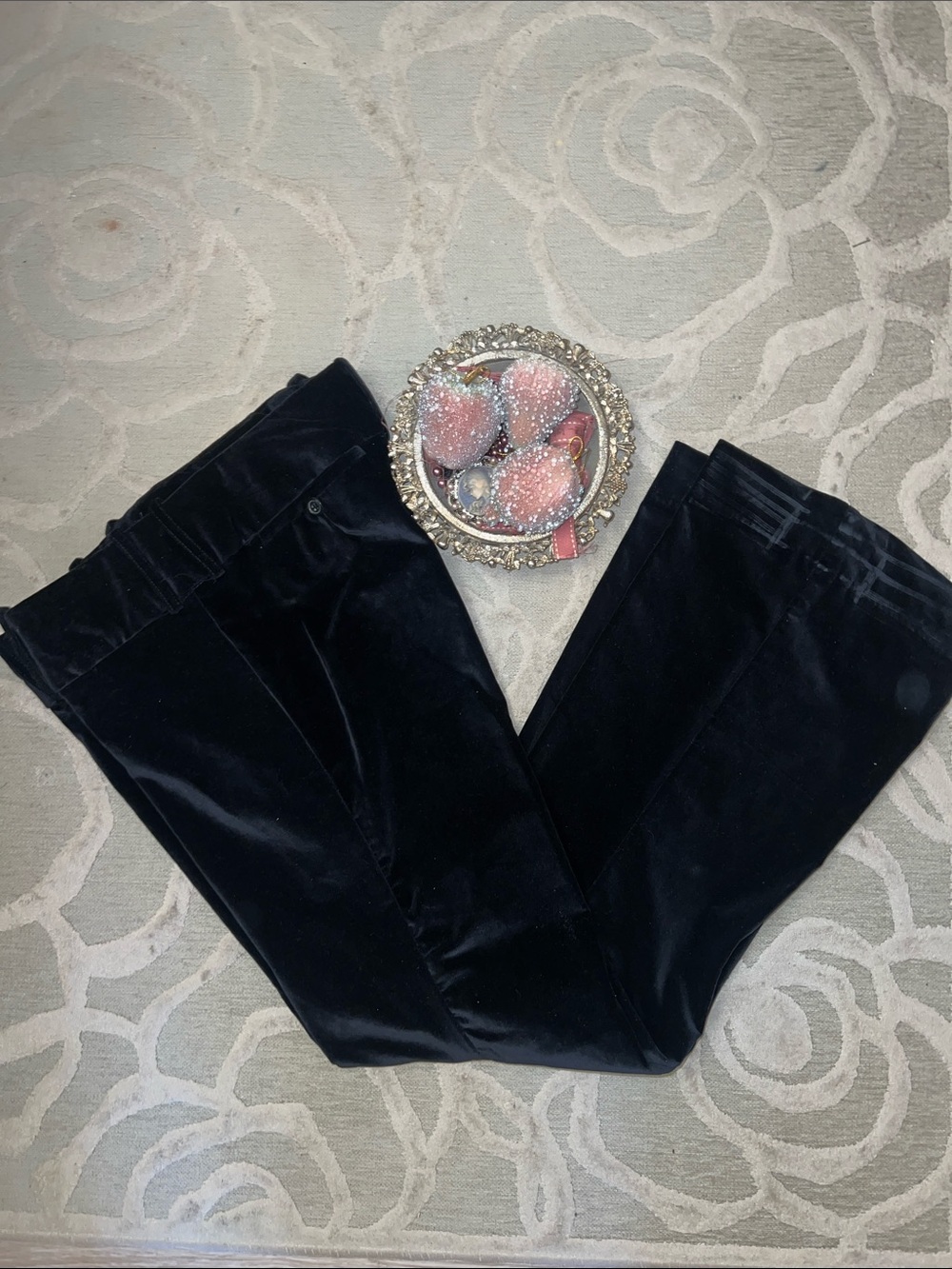 NWOT🌷VINTAGE🌷Black cotton Spandex velvet pant